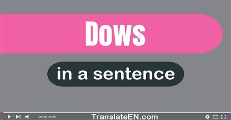 What dows - Dow definition: . See examples of DOW used in a sentence. 